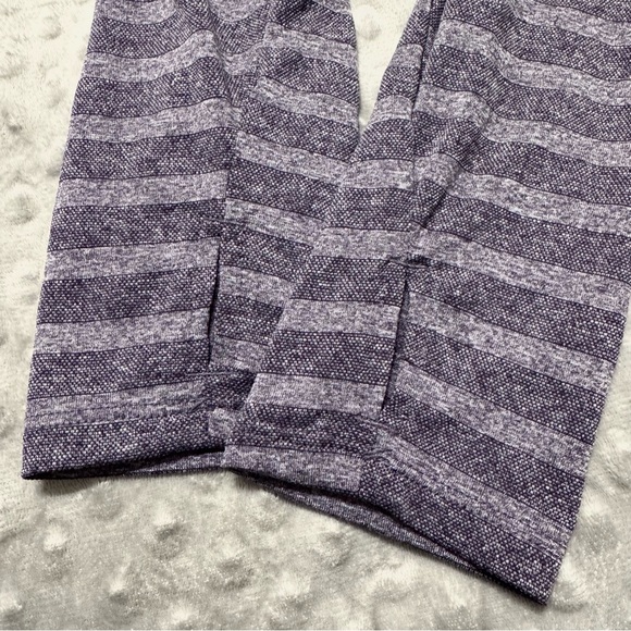 Avia Long Sleeve Performance Top With Thumbholes Purple Heather Stripes - Picture 8 of 10